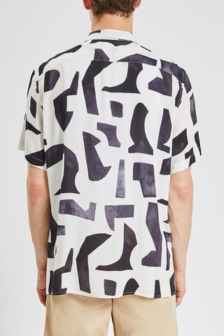 Overhemd Regular Fit - Zwart en Ecru