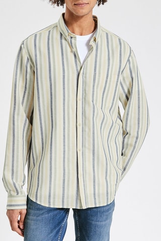 Linnen Overhemd Regular Fit - Beige