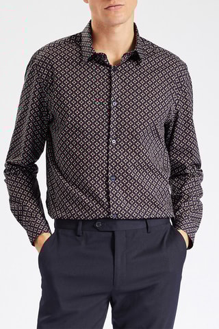 Overhemd Slim Fit - Marineblauw