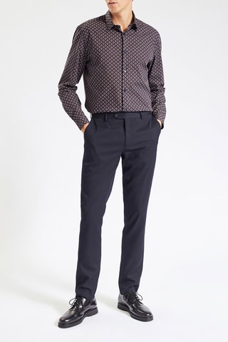 Overhemd Slim Fit - Marineblauw