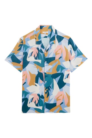 Overhemd Regular Fit - Blauw en Geel