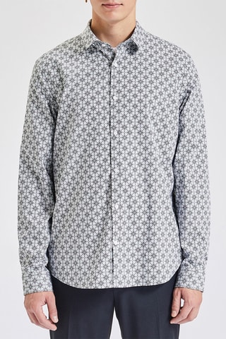 Overhemd Regular Fit - Zwart en Grijs