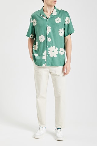 Linnen Overhemd Regular - Groen