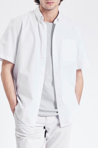 Gevlekt Overhemd Regular Fit - Wit