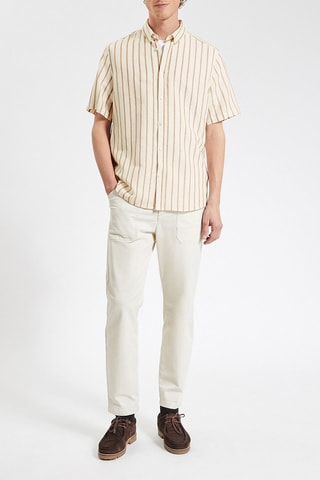 Linnen Overhemd Regular Fit - Bruin