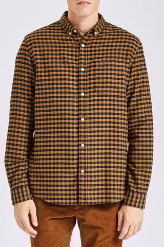 Overhemd Regular Fit - Bruin