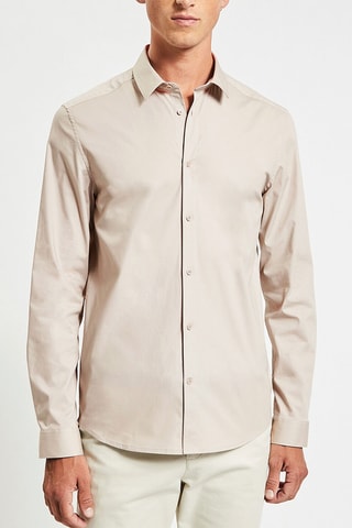 Overhemd Slim Fit Ivoorkleurig