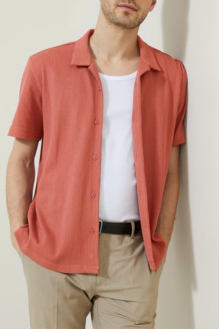 Overhemd Regular - Bordeauxrood