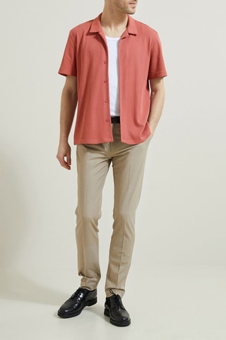 Overhemd Regular - Bordeauxrood