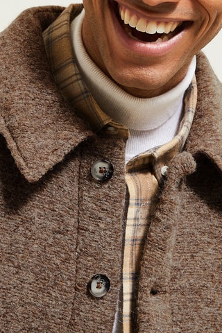 Wollen Jasje Regular Fit - Ecru