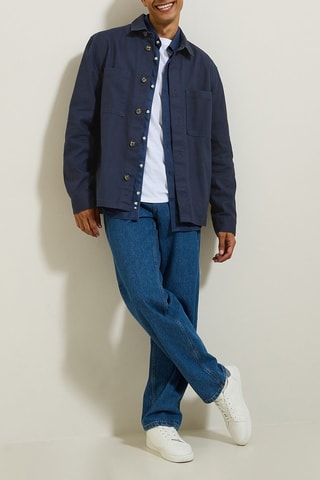 Overhemd Regular Fit - Marineblauw