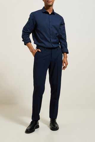 Overhemd Slim Fit - Nachtblauw