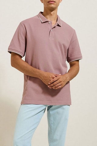 Biologisch Katoenen Polo Regular Fit- Oudroze