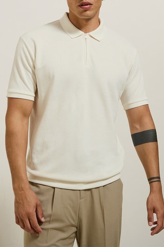 Polo relaxed - Ecru