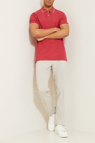 Biologisch Katoenen Polo Regular Fit- Fuchsia