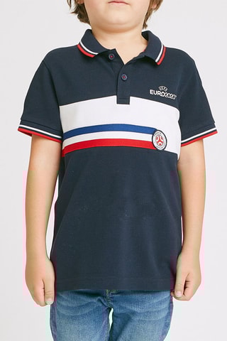 Polo Regular Fit UEFA Euro 2020 - Marineblauw