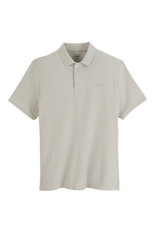 Polo regular em algodão biológico - Verde-claro