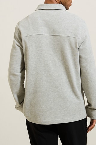 Polo relax - Cinzento-claro mesclado