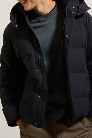 Gewatteerde Jas met Capuchon - Zwart