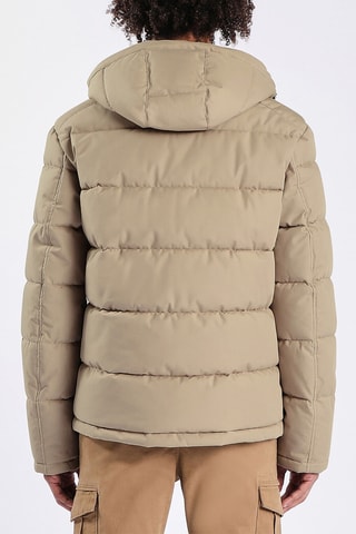 Gewatteerde Jas met Capuchon - Beige