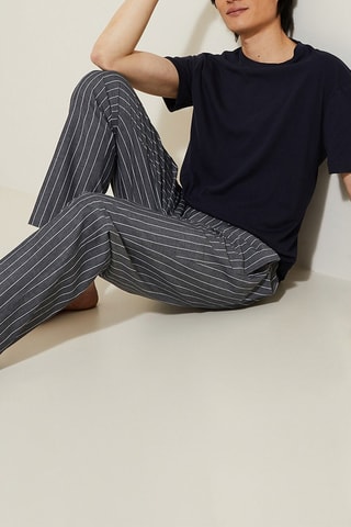 T-shirt en Broek - Marineblauw en Wit