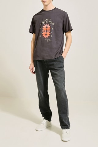 T-shirt Regular Fit - Donkergrijs