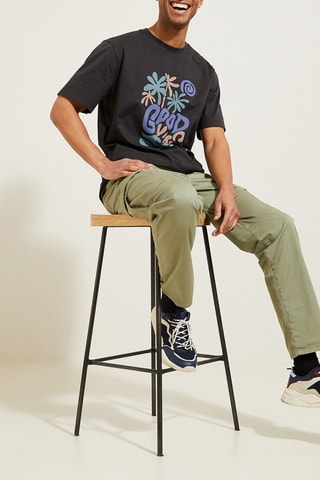 T-shirt Regular Fit - Donkergrijs