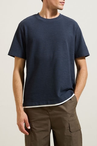 Relaxed T-shirt - Gemêleerd Donkerblauw