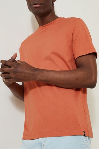 T-shirt em algodão biológico - Laranja