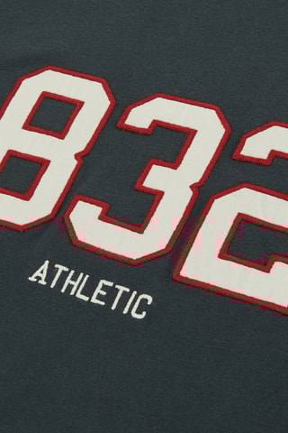 T-shirt Athletic Club - Donkergroen en Ecru