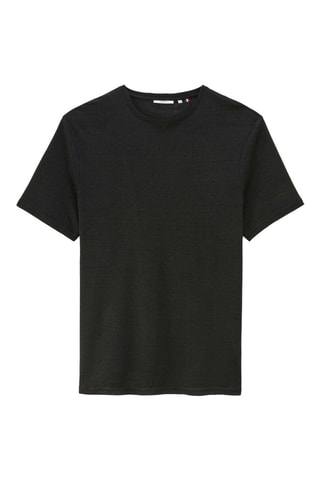 Linnen T-shirt - Zwart