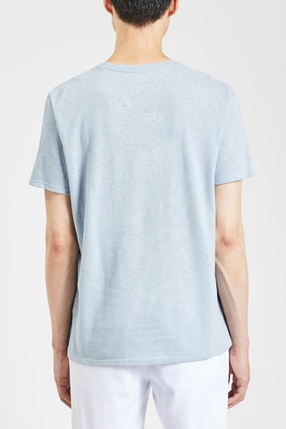 Linnen T-shirt - Hemelsblauw