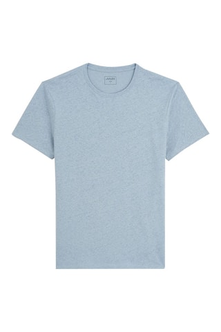 Linnen T-shirt - Hemelsblauw