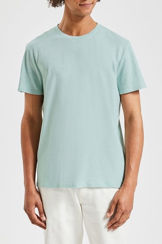 Linnen T-shirt - Hemelsblauw