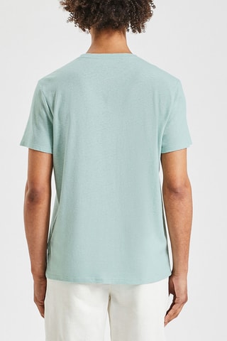 Linnen T-shirt - Hemelsblauw