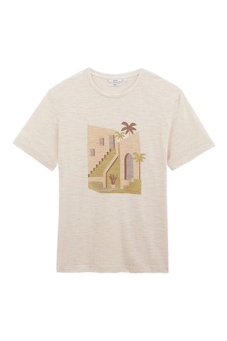 T-shirt - Gemêleerd Beige