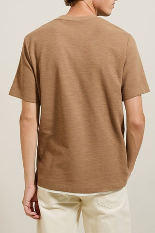 T-shirt relaxed - Camel mesclado