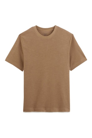 T-shirt relaxed - Camel mesclado