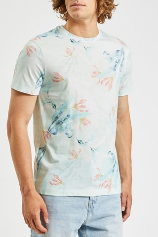 T-shirt em algodão biológico - Verde-claro