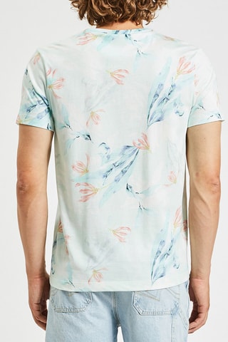 T-shirt em algodão biológico - Verde-claro