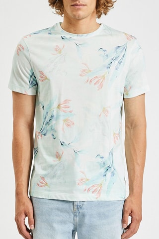 T-shirt em algodão biológico - Verde-claro