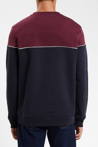 Sweater van Biologisch Katoen Bordeauxrood en Marineblauw