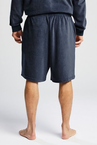 Velours Bermuda - Marineblauw