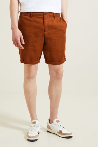 Linnen Bermuda - Camel