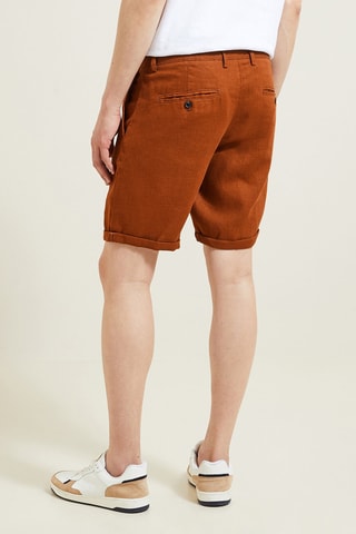 Linnen Bermuda - Camel