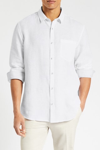 Linnen Overhemd Regular - Wit