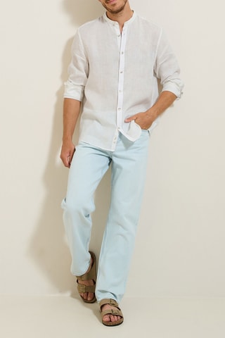 Linnen Overhemd Regular - Wit