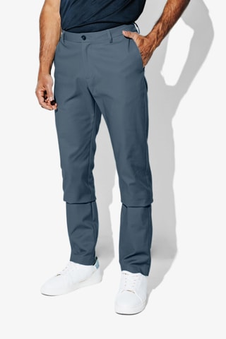 Biologisch Katoenen Chino Slim Fit - Pauwblauw