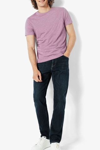 T-shirt slim em algodão biológico - Violeta