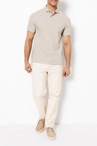 Biologisch Katoenen Polo Regular Fit - Beige